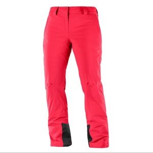 Salomon Icemania Ski Snow Dry Pants in Hibiscus